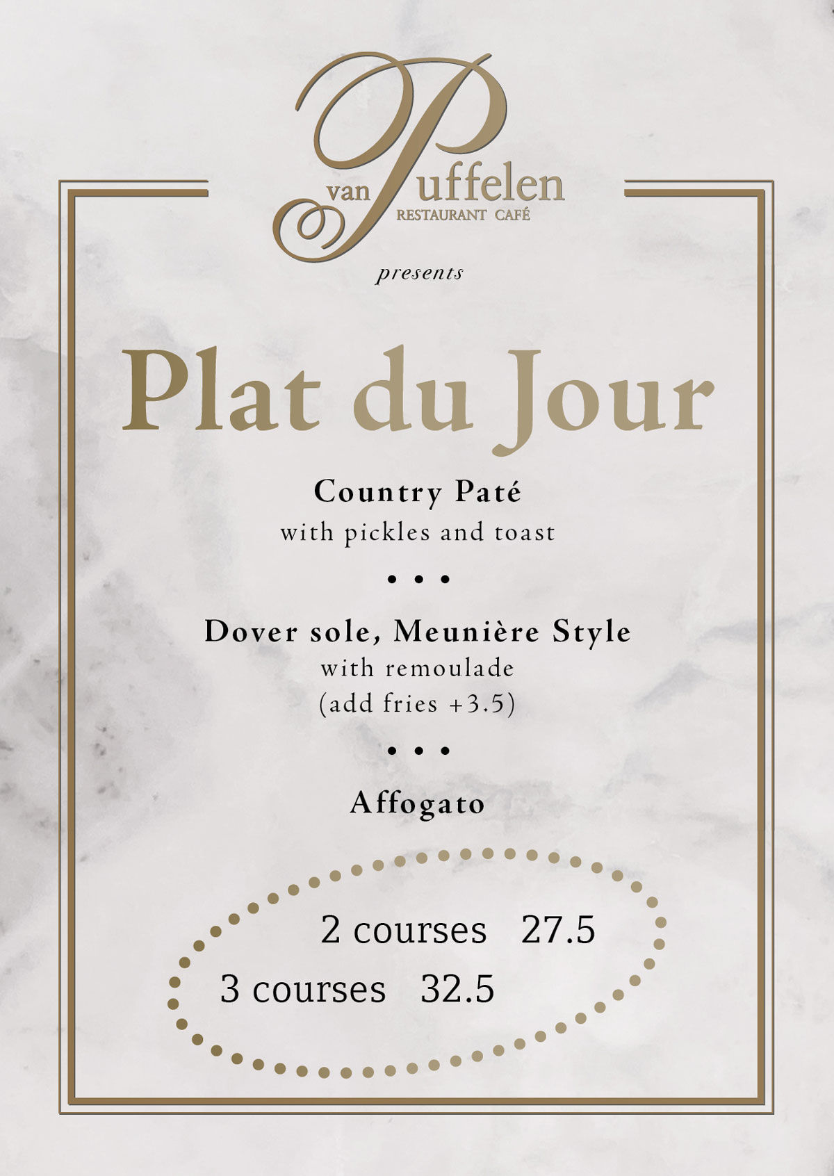 Cafe van Puffelen Plat de Jour